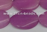 CCN617 15.5 inches 22*30mm twisted oval candy jade beads wholesale