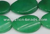 CCN619 15.5 inches 22*30mm twisted oval candy jade beads wholesale