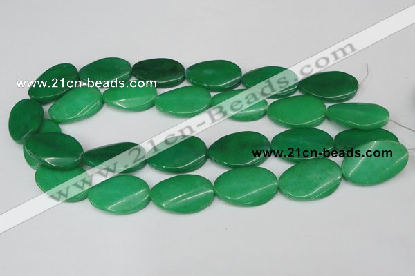 CCN619 15.5 inches 22*30mm twisted oval candy jade beads wholesale