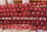 CCN6307 15.5 inches 8mm faceted round candy jade beads Wholesale