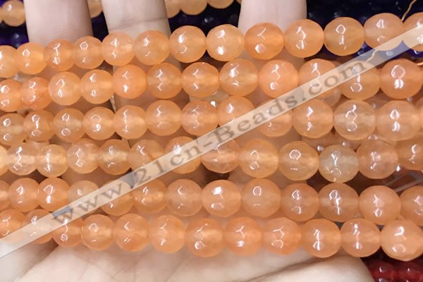 CCN6308 15.5 inches 8mm faceted round candy jade beads Wholesale