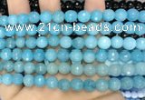 CCN6313 15.5 inches 8mm faceted round candy jade beads Wholesale