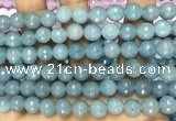 CCN6315 15.5 inches 8mm faceted round candy jade beads Wholesale