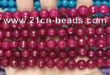 CCN6316 15.5 inches 8mm faceted round candy jade beads Wholesale