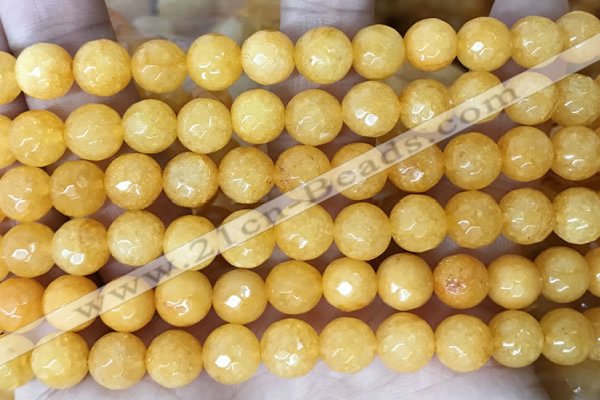 CCN6344 6mm, 8mm, 10mm, 12mm & 14mm faceted round candy jade beads