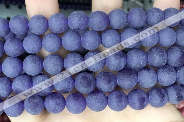 CCN6362 15.5 inches 6mm, 8mm, 10mm & 12mm round matte candy jade beads