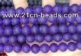 CCN6363 15.5 inches 6mm, 8mm, 10mm & 12mm round matte candy jade beads