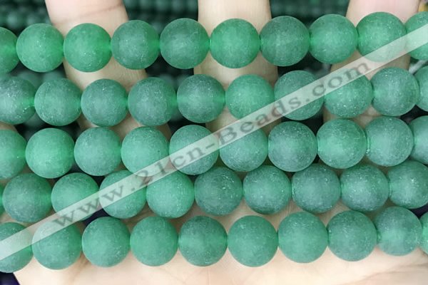 CCN6364 15.5 inches 6mm, 8mm, 10mm & 12mm round matte candy jade beads