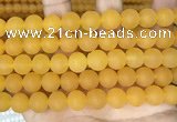 CCN6370 15.5 inches 6mm, 8mm, 10mm & 12mm round matte candy jade beads