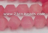 CCN661 15.5 inches 15*15mm faceted nuggets candy jade beads