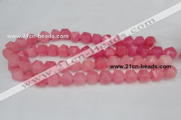 CCN661 15.5 inches 15*15mm faceted nuggets candy jade beads