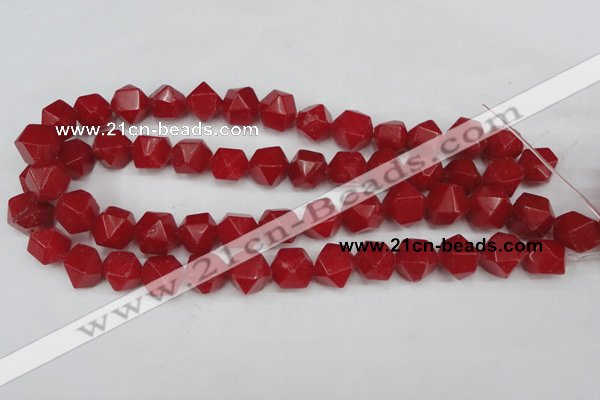 CCN663 5.5 inches 15*15mm faceted nuggets candy jade beads