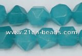 CCN668 15.5 inches 15*15mm faceted nuggets candy jade beads