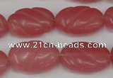 CCN681 15.5 inches 15*23mm carved oval candy jade beads wholesale