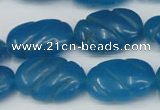 CCN684 15.5 inches 15*23mm carved oval candy jade beads wholesale