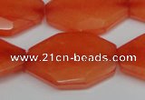 CCN690 15.5 inches 20*30mm faceted octagonal candy jade beads