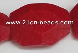 CCN693 15.5 inches 30*40mm faceted octagonal candy jade beads