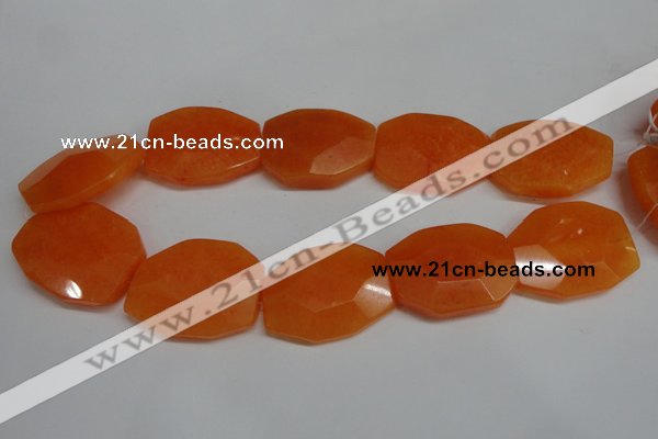 CCN696 15.5 inches 30*40mm faceted octagonal candy jade beads