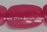 CCN702 15.5 inches 30*40mm faceted trapezoid candy jade beads