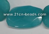 CCN710 15.5 inches 30*40mm faceted trapezoid candy jade beads