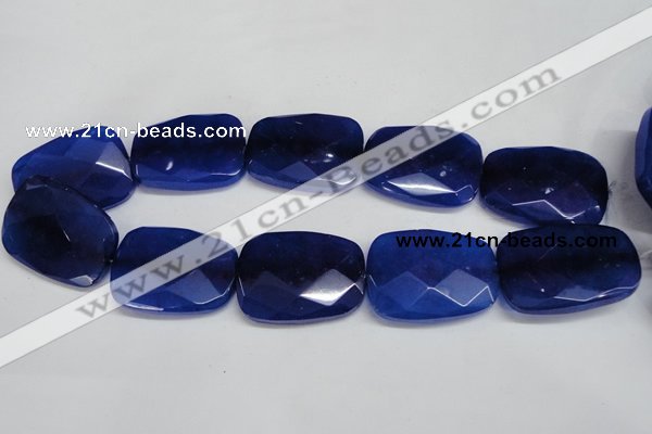 CCN712 15.5 inches 30*40mm faceted trapezoid candy jade beads