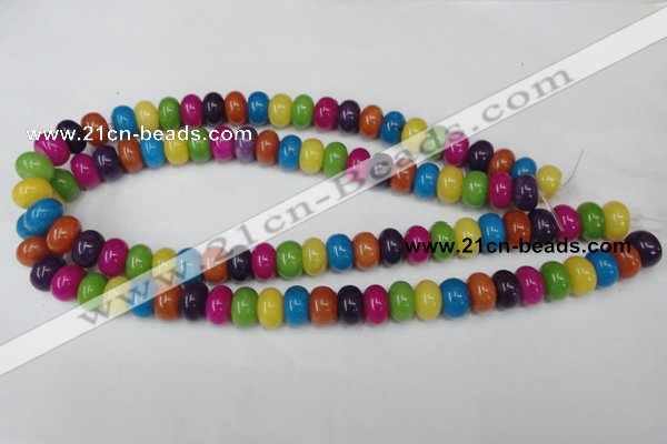 CCN722 15.5 inches 8*12mm rondelle candy jade beads wholesale