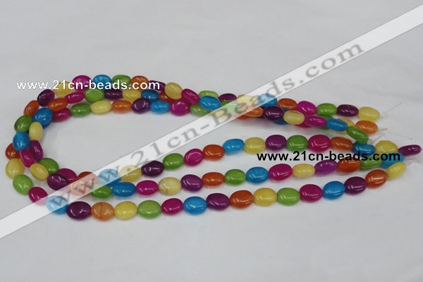 CCN724 15.5 inches 8*10mm oval candy jade beads wholesale