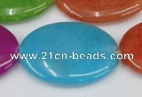 CCN726 15.5 inches 25*35mm oval candy jade beads wholesale