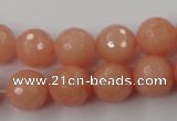 CCN758 15.5 inches 4mm faceted round candy jade beads wholesale