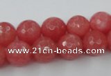 CCN770 15.5 inches 6mm faceted round candy jade beads wholesale