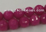 CCN771 15.5 inches 6mm faceted round candy jade beads wholesale