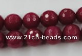 CCN774 15.5 inches 6mm faceted round candy jade beads wholesale