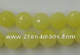 CCN776 15.5 inches 6mm faceted round candy jade beads wholesale