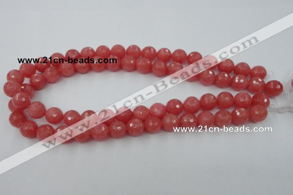 CCN804 15.5 inches 10mm faceted round candy jade beads wholesale