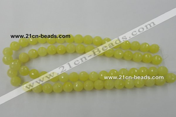 CCN810 15.5 inches 10mm faceted round candy jade beads wholesale