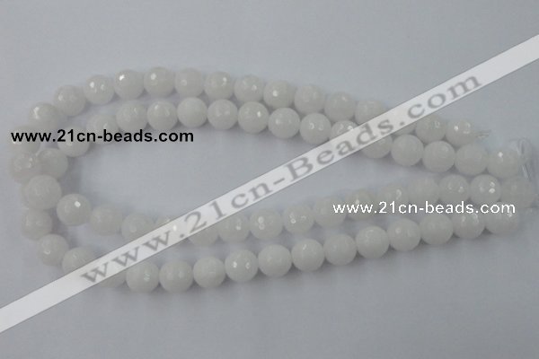 CCN819 15.5 inches 12mm faceted round candy jade beads wholesale