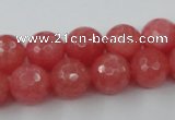 CCN821 15.5 inches 12mm faceted round candy jade beads wholesale