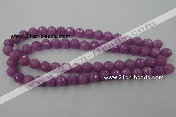 CCN829 15.5 inches 12mm faceted round candy jade beads wholesale