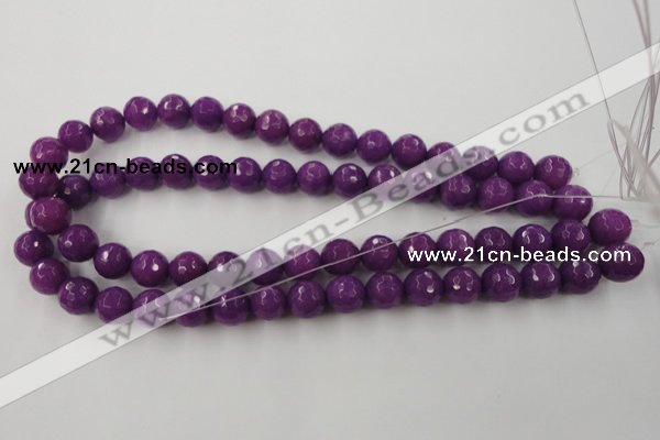 CCN830 15.5 inches 12mm faceted round candy jade beads wholesale