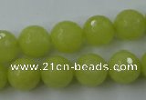 CCN845 15.5 inches 14mm faceted round candy jade beads wholesale