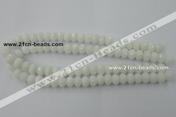 CCN904 15.5 inches 9*12mm faceted rondelle candy jade beads