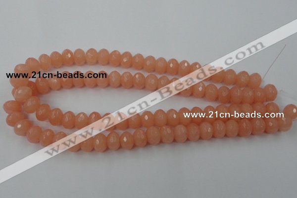 CCN905 15.5 inches 9*12mm faceted rondelle candy jade beads