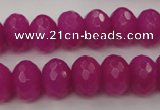 CCN906 15.5 inches 9*12mm faceted rondelle candy jade beads