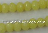 CCN907 15.5 inches 9*12mm faceted rondelle candy jade beads