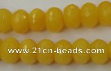 CCN908 15.5 inches 9*12mm faceted rondelle candy jade beads