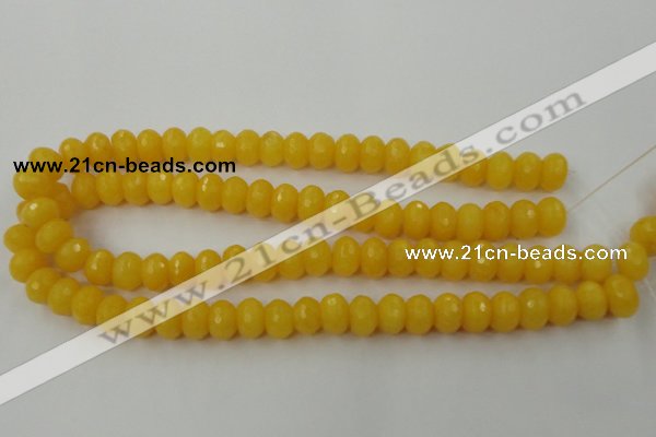 CCN908 15.5 inches 9*12mm faceted rondelle candy jade beads