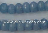 CCN909 15.5 inches 9*12mm faceted rondelle candy jade beads