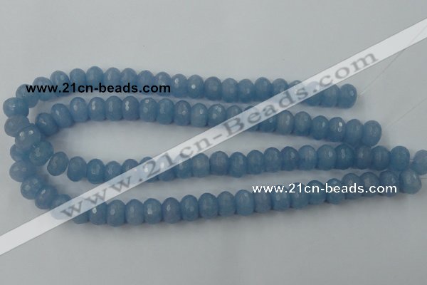 CCN909 15.5 inches 9*12mm faceted rondelle candy jade beads