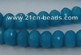 CCN910 15.5 inches 9*12mm faceted rondelle candy jade beads