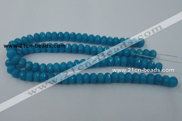 CCN910 15.5 inches 9*12mm faceted rondelle candy jade beads